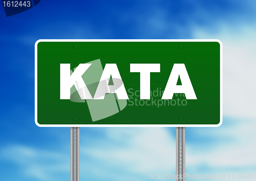 Image of Green Road Sign - Kata, Thailand