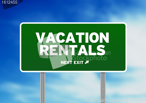Image of Green Road Sign - Vacation Rentals