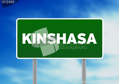 Image of Green Road Sign - Kinshasa