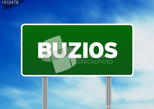 Image of Green Road Sign - Buzios