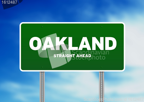 Image of Oakland, California Highway Sign