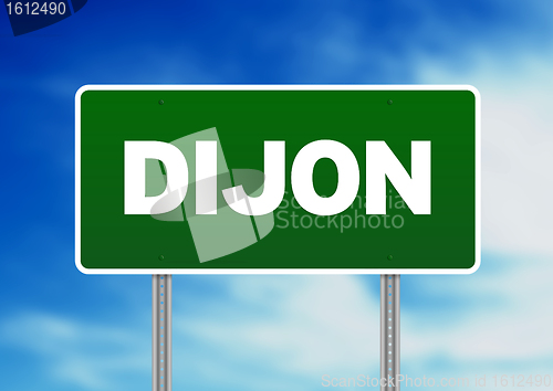 Image of Green Road Sign -  Dijon, France