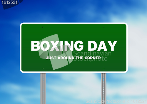 Image of Boxing Day Highway Sign