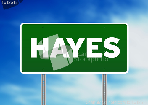 Image of Green Road Sign -  Hayes, England