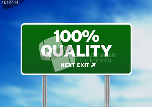 Image of 100% Quality Road Sign