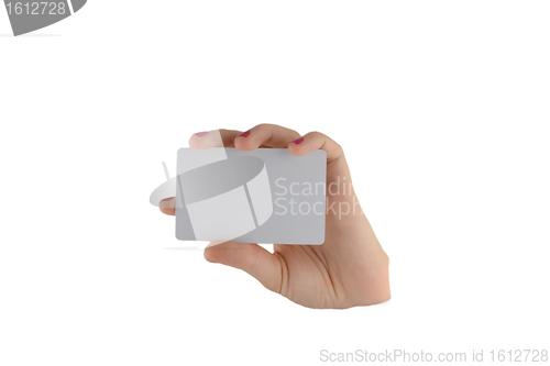 Image of Credit card female hand holding