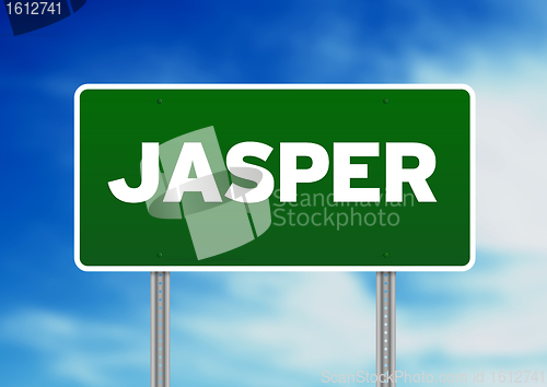 Image of Green Road Sign - Jasper