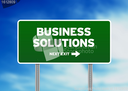 Image of Business Solutions Highway  Sign