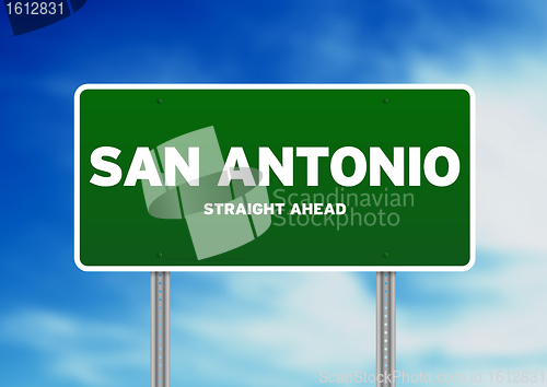 Image of San Antonio, Texas Highway Sign