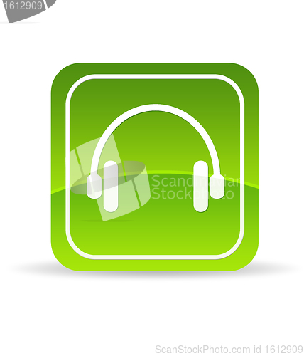 Image of Green headphones Icon