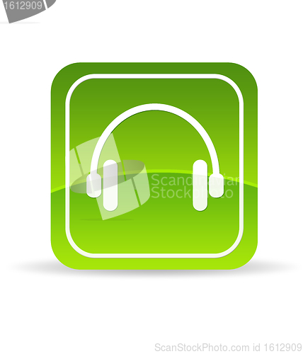 Image of Green headphones Icon