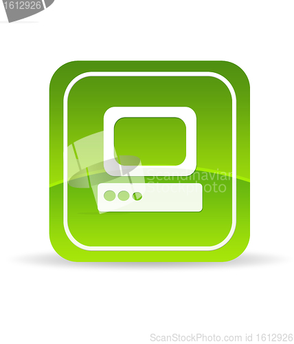 Image of Green Computer Icon