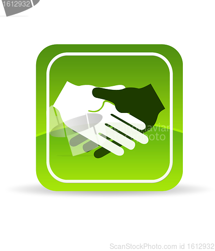 Image of Green Handshake Icon