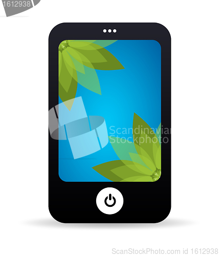 Image of Mobile Phone with Flower background