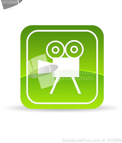 Image of Green Video Camera Icon