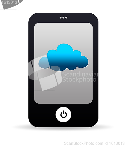 Image of Mobile Phone with Cloud Icon