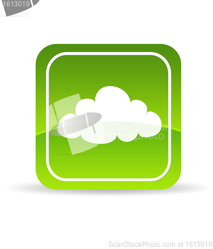 Image of Green Cloud Computing Icon