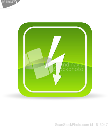 Image of Green lightning bolt Icon