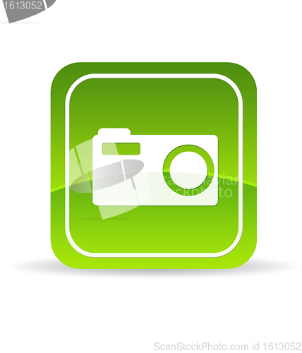 Image of Green Digital Camera Icon