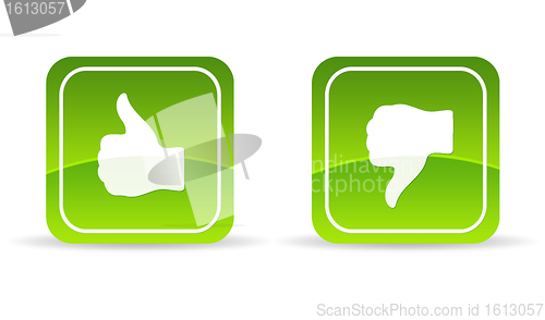 Image of Green thumbs up and down Icon