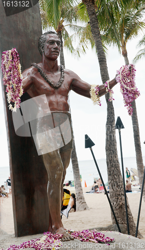 Image of Statue of Duke Kahanamoku Waikiki, Oahu Island Hawaii