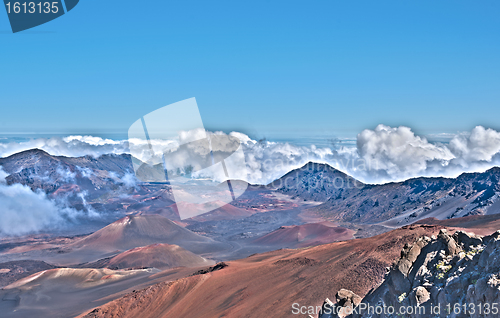 Image of Haleakala Volcano and Crater Maui Island in Hawaii 