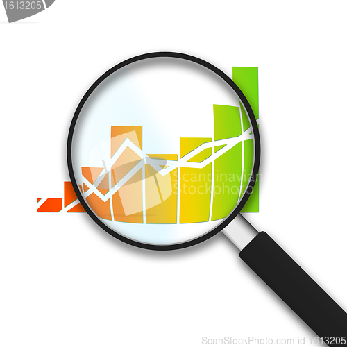 Image of Magnifying Glass - Business Graph