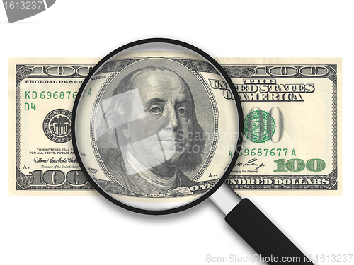 Image of Magnifying Glass - 100 US Dollars