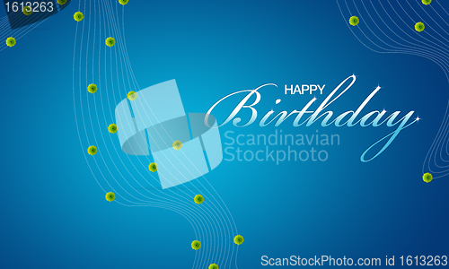 Image of Blue Happy Birthday Card