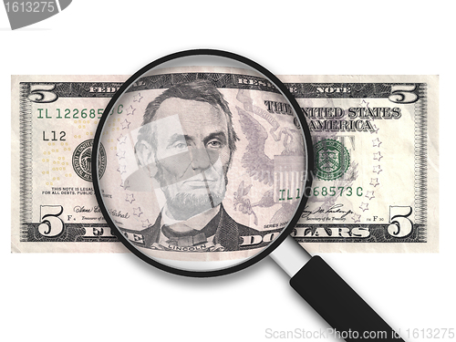 Image of Magnifying Glass - 5 US Dollars