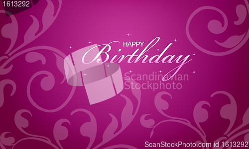 Image of Pink Happy Birthday Card