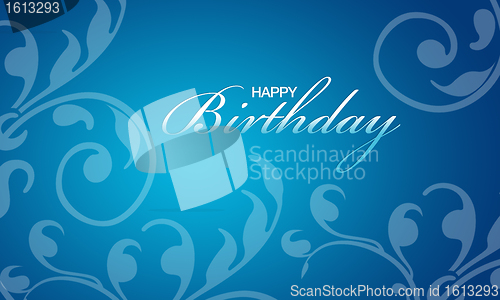 Image of Blue Happy Birthday Card