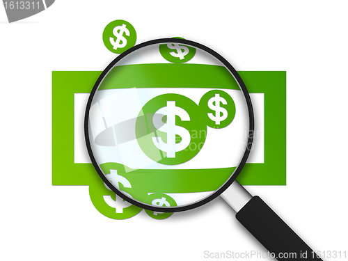 Image of Magnifying Glass - Dollar Note