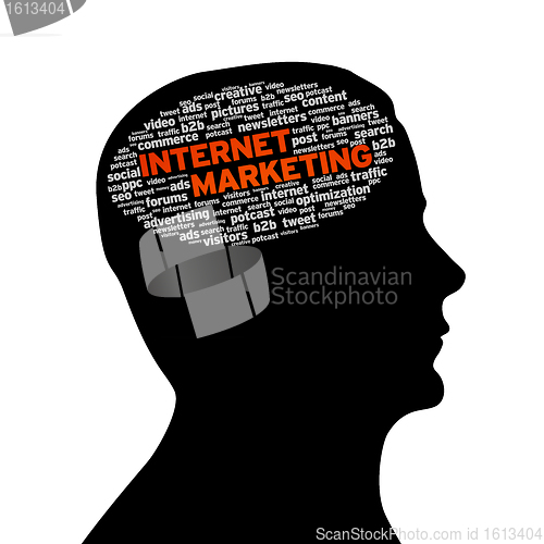 Image of Silhouette head - Internet Marketing