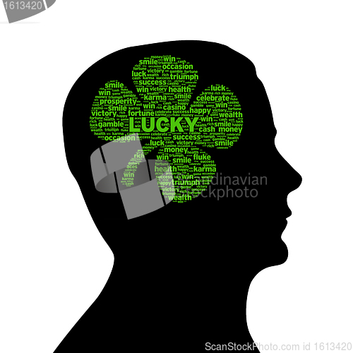 Image of Silhouette head - Lucky