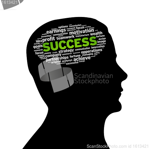 Image of Silhouette head - Success