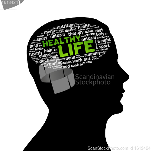 Image of Silhouette head - Healthy Life