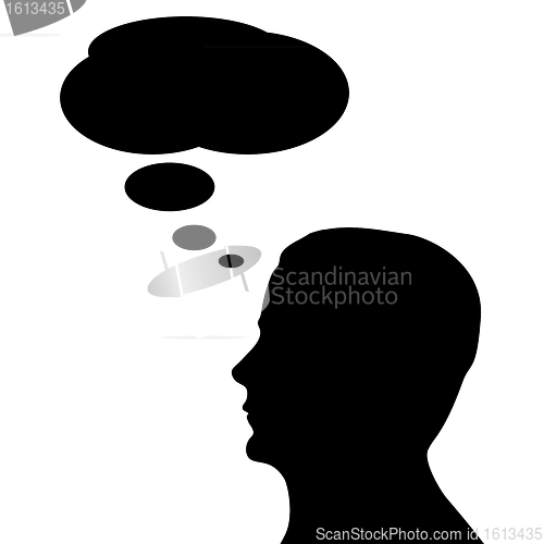 Image of Silhouette head - Chat Bubbles