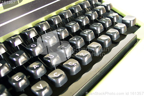 Image of green typewriter