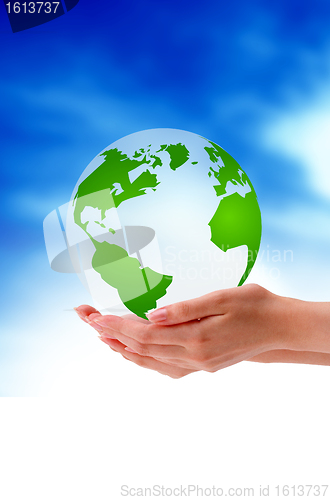 Image of Hand Holding A Globe