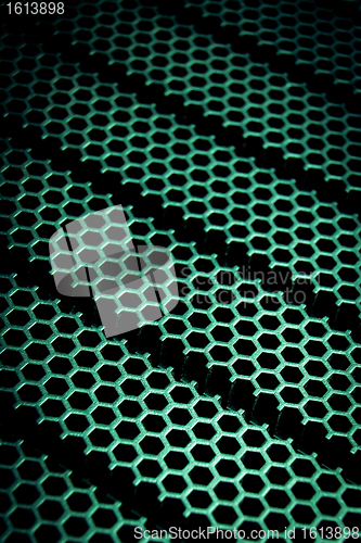 Image of abstract metallic grid