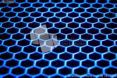 Image of abstract metallic grid