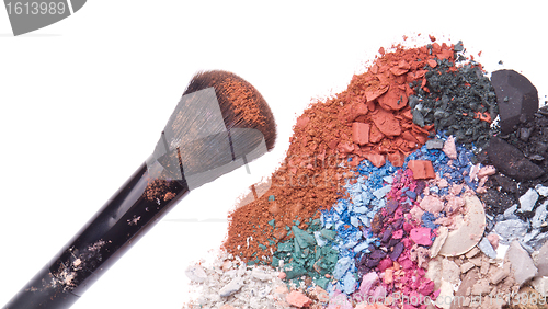 Image of set of multicolor crushed eyeshadows