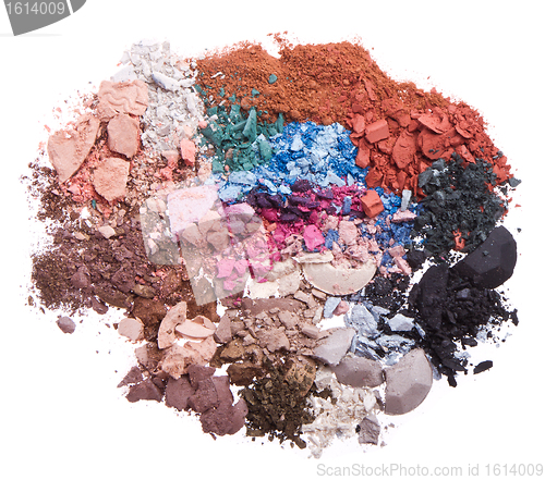 Image of set of multicolor crushed eyeshadows