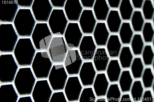 Image of abstract metallic grid