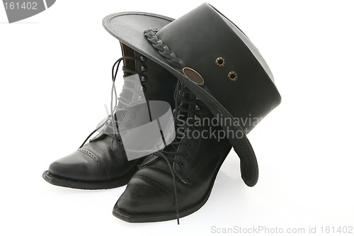 Image of western boots and hat