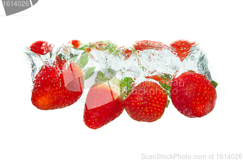 Image of strawberry in the water