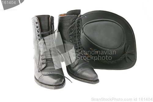 Image of western boots and hat