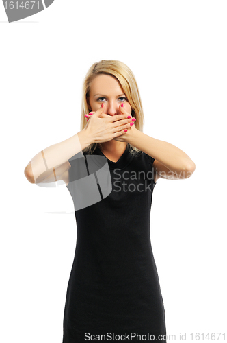 Image of Woman speak nothing