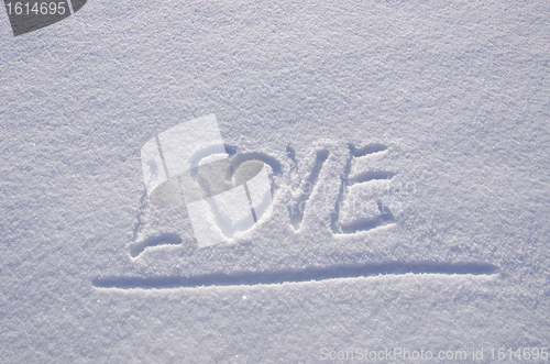 Image of love snow winter Concept expression feelings 